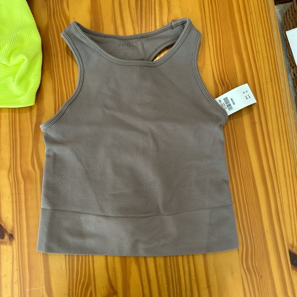 Brown work out tank top